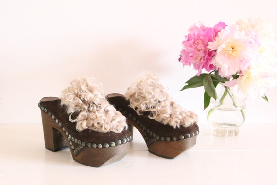 Vintage wooden clogs, size 38, as new