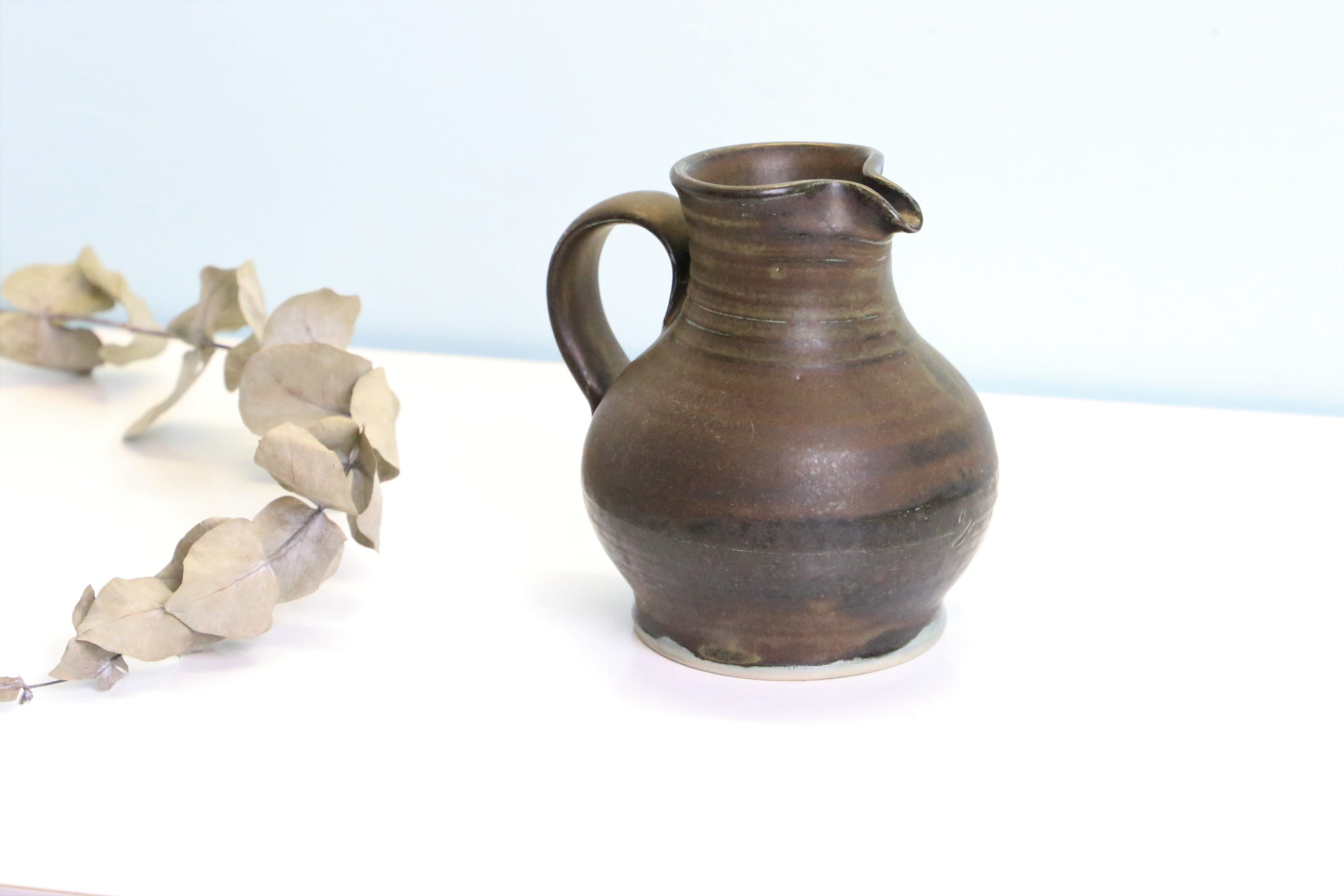 Cruche, Poterie en Terre, Mat, Taizé, Made in France, Rustique, Vintage Français