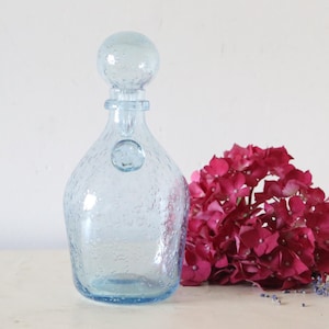 Biot bubble glass bottle, signed