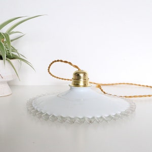 Opaline pendant light, vintage