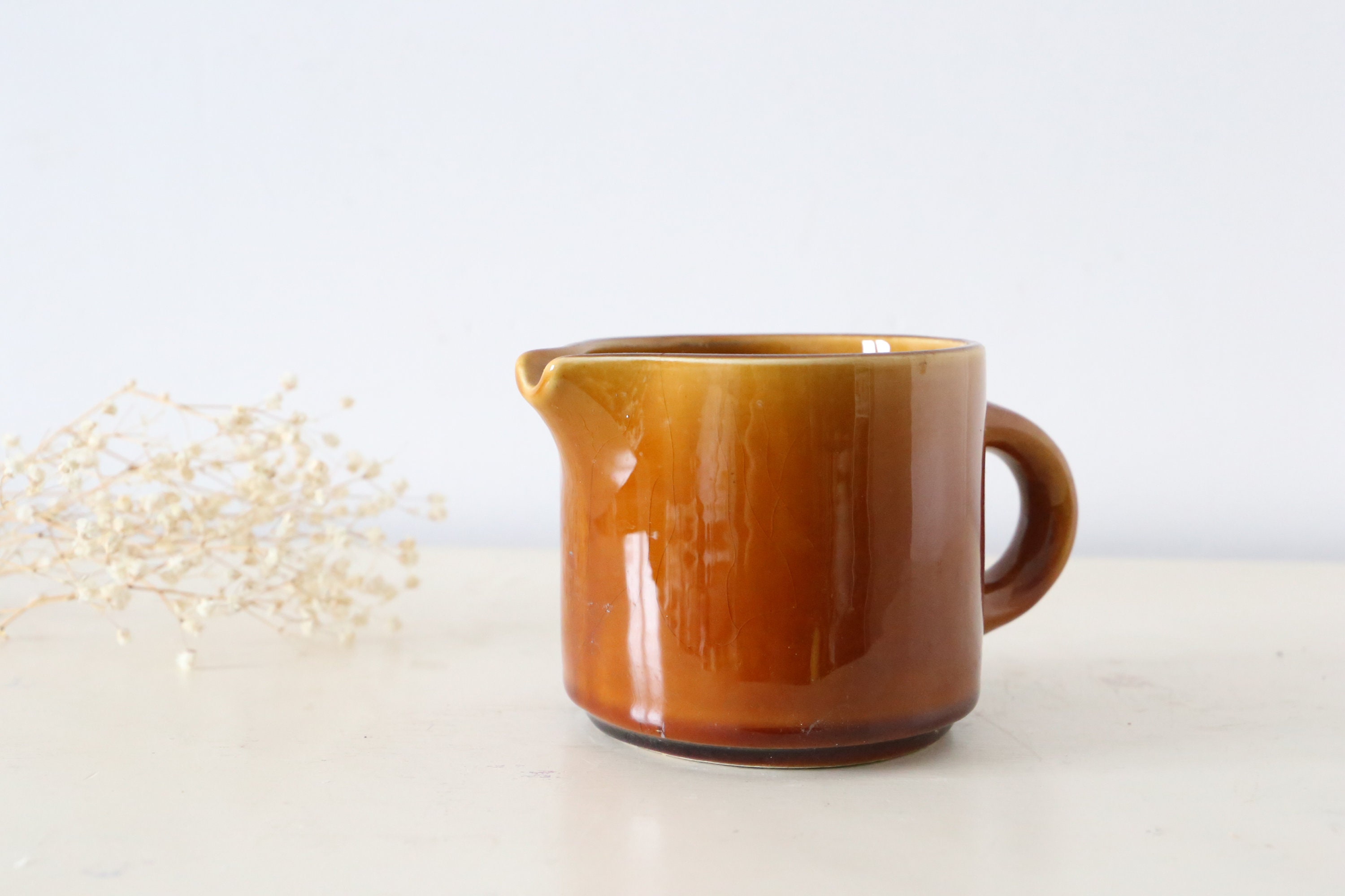 Pot à Lait en Céramique, Marron, Niderviller, Made in France, Vintage