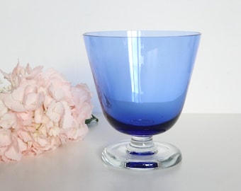 ヴィンテージ コバルトブルー ガラス花瓶 - Etsy 日本