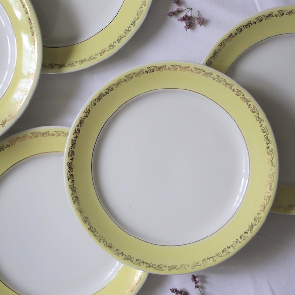 Set de 6 assiettes plates Luneville, modèle Libourne, vintage français