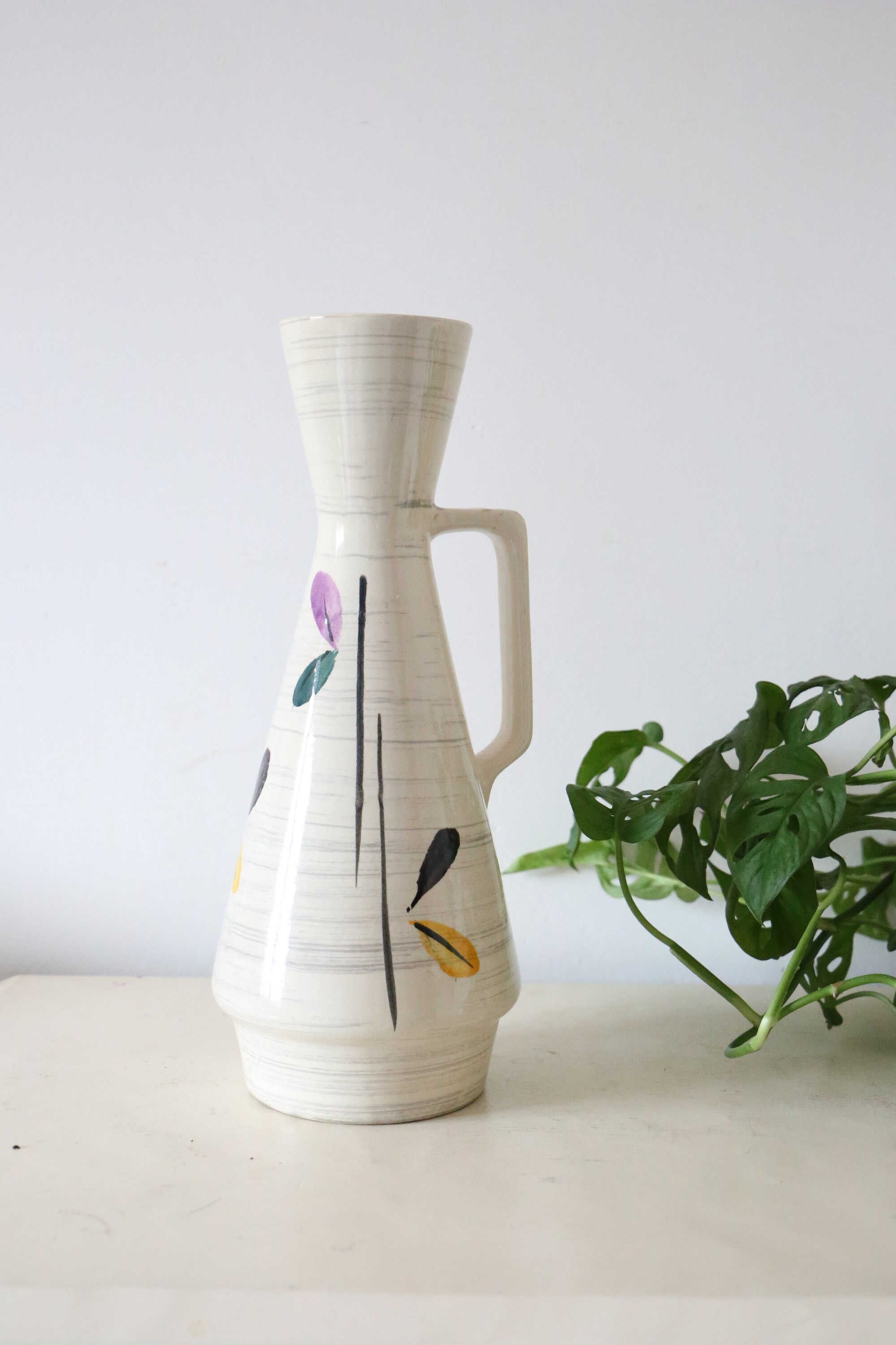 Vase en Céramique Allemande, Scheurich, West Germany, 1960, Vintage