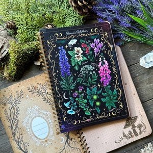 Poisonous plants nature illustration -Spiral Book- with 100 Sheets- perfect for your notes and spells &lt;3