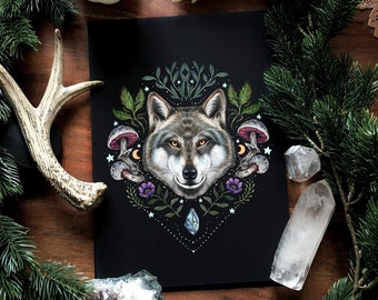 Wolf Spirit- Hand signierter Kunst Druck auf qualitativ hochwertigen texturierten Papier