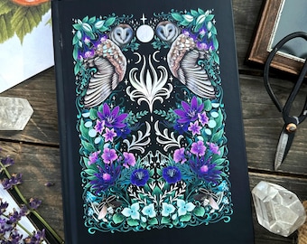 Magical holographic foil high quality barn owl A5 Journal hardcover Book with 160 Pages! Perfect for journaling and writing!