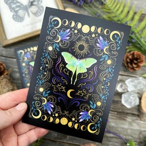 Bee goddess and sun postcard - Designed by Pixie Cold