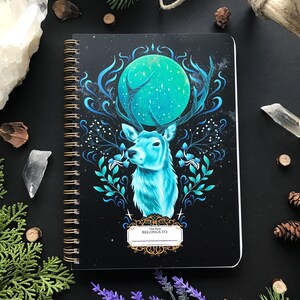 Patronus deer -Spiral Book- with 100 Sheets- perfect for your notes and spells <3