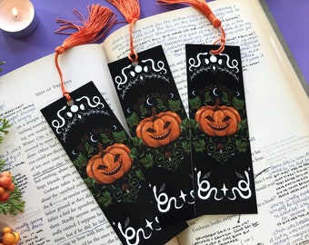 Magical witchy halloween bookmark -Pumpkin -perfect gift present