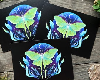 Magical postcard -Luna moth- Designed by Pixie Cold