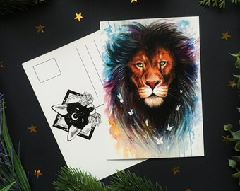 Lion postcard - Designed by Pixie Cold