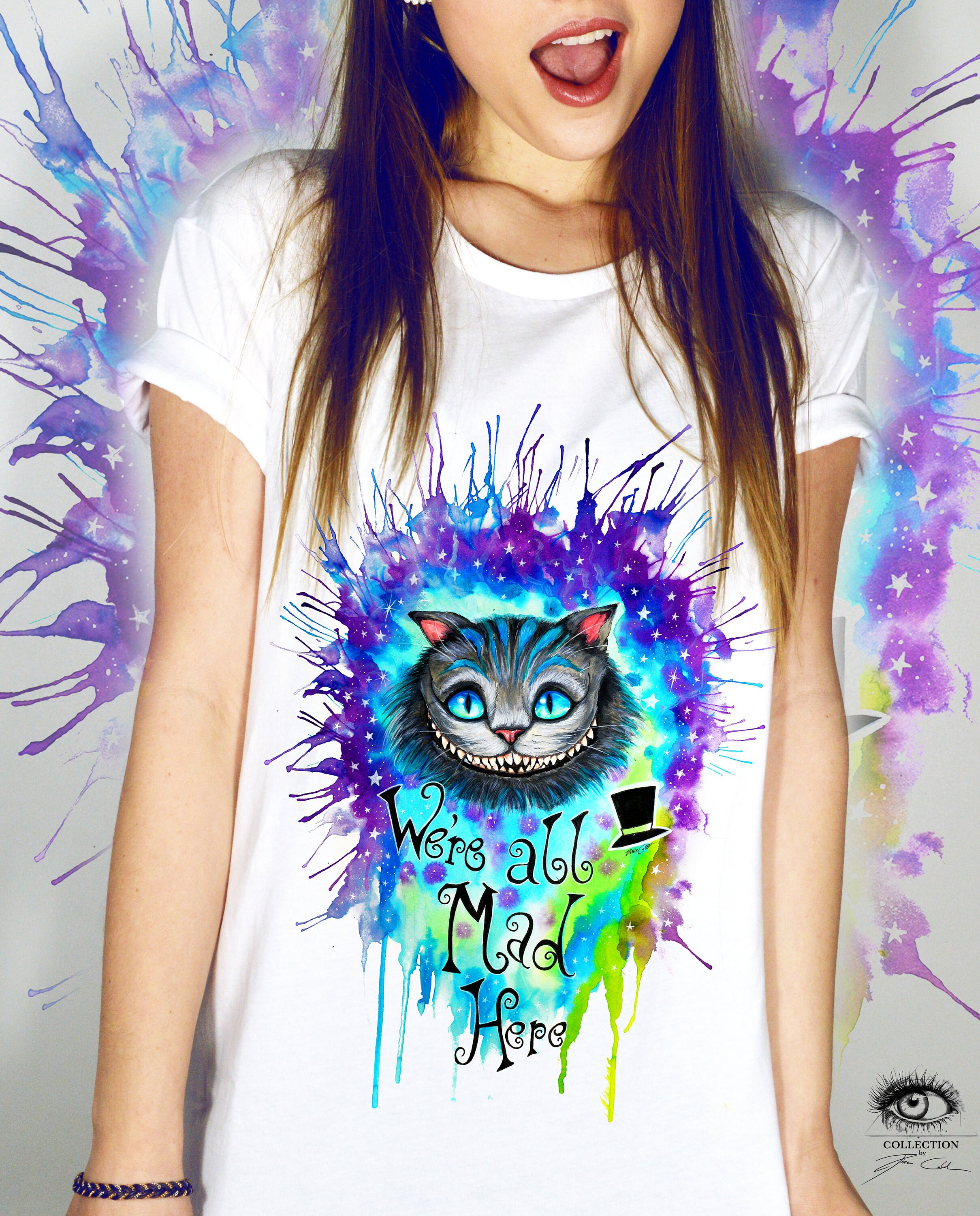 unisex Shirt Cheshire Cat clothing Etsy