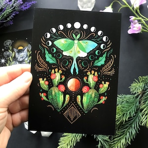 Luna moth postcard - Designed by Pixie Cold