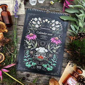 Calendario 2026 - El calendario de hierbas medicinales - seguimiento de las fases lunares - Números limitados