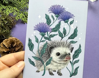 Magical postcard -hedgehog- Designed by Pixie Cold