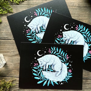 Magical postcard -Snow fox- Designed by Pixie Cold