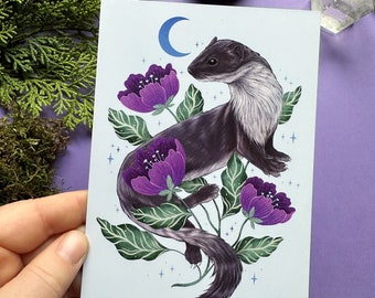 Magical postcard -weasel- Designed by Pixie Cold