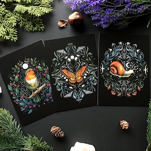 Garden collection- animals postcard bundle! 3 different postcards