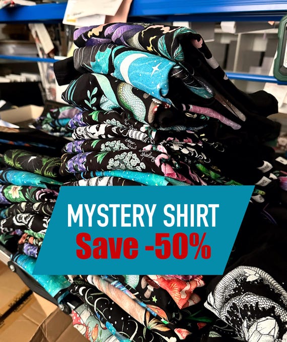 Mystery Shirt, Mystical Shirt, Witchy Clothing, Surprise Shirt, Gothic Shirt, Mystery Clothing, Mystical Animal Shirt, Artist Designed Shirt