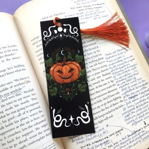 Magical witchy halloween bookmark Pumpkin perfect gift present image 2