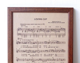 Leather engraved music sheet