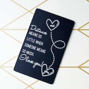 Metal wallet insert card, personalized wallet insert, custom laser engraved wallet card, anniversary gift, men&#39;s gift idea, Christmas gift