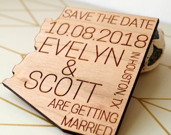 Wooden save the date magnets, personalized rustic wedding save the dates, custom laser engraved save the date magnets, set of 25 pc