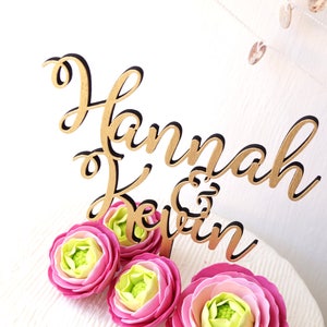 Personalized cake topper, wedding cake topper, rustic wedding cake topper, wooden cake topper, name cake topper, custom cake topper