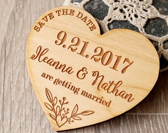 Save the date magnets, wedding save the dates, heart magnets, wedding announcement magnets, set of 25