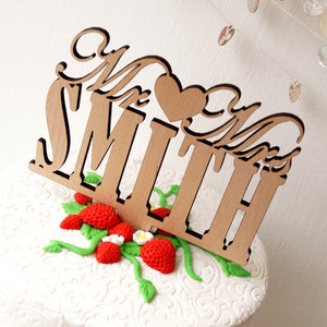 Wedding cake topper, Mr and Mrs wedding cake topper, rustic wooden cake topper, personalized cake topper, wooden cake topper