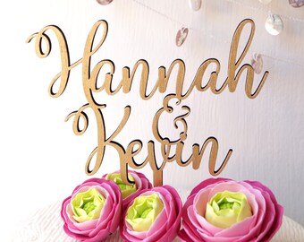 Personalized cake topper, wedding cake topper, rustic wedding cake topper, wooden cake topper, name cake topper, custom cake topper