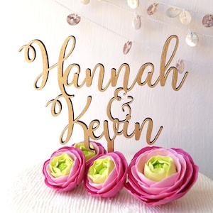 Personalized cake topper, wedding cake topper, rustic wedding cake topper, wooden cake topper, name cake topper, custom cake topper