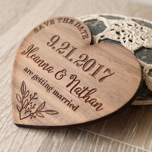 Save the Date Magnete, Save the Dates, Hochzeit Save the Dates, Holzherz, Save the Dates, Herz Hochzeit Magnete, rustikale Save the Dates, 25 Stück