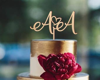 Cake topper for wedding, initials cake topper, wedding cake topper, monogram cake topper, letters cake topper, personalized cake topper