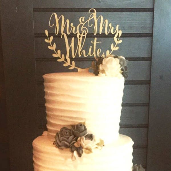 Cake topper for wedding, Mr and Mrs cake topper, wedding cake topper, personalized cake topper, custom topper, rustic cake topper