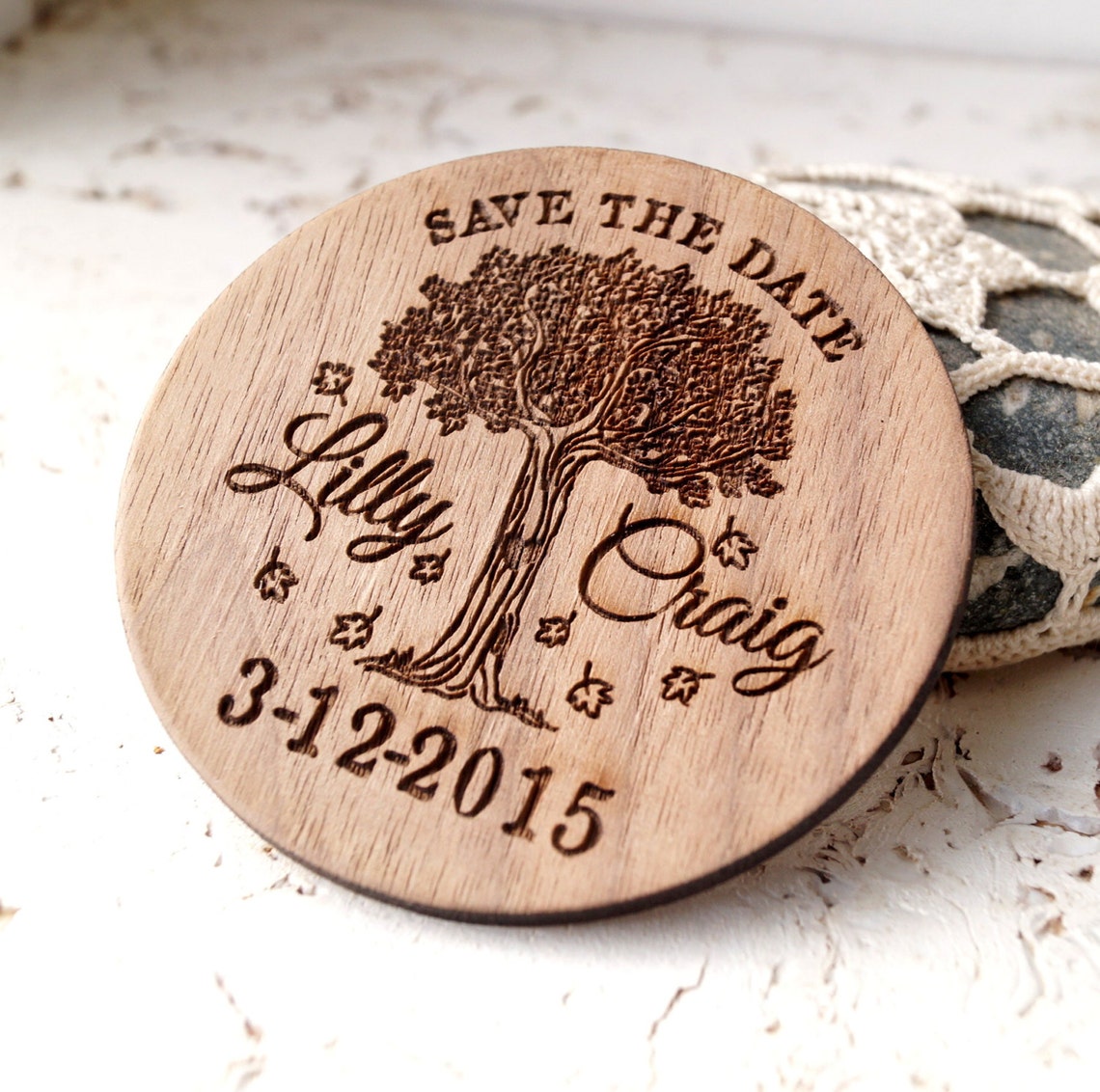 Save the Date Wooden Save the Dates Personalized Save Etsy