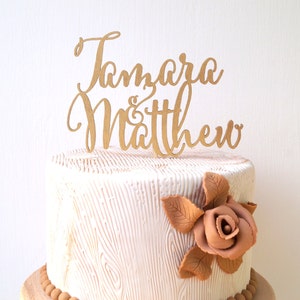 Personalized wedding cake topper, custom cake topper, rustic wedding cake topper, names cake topper