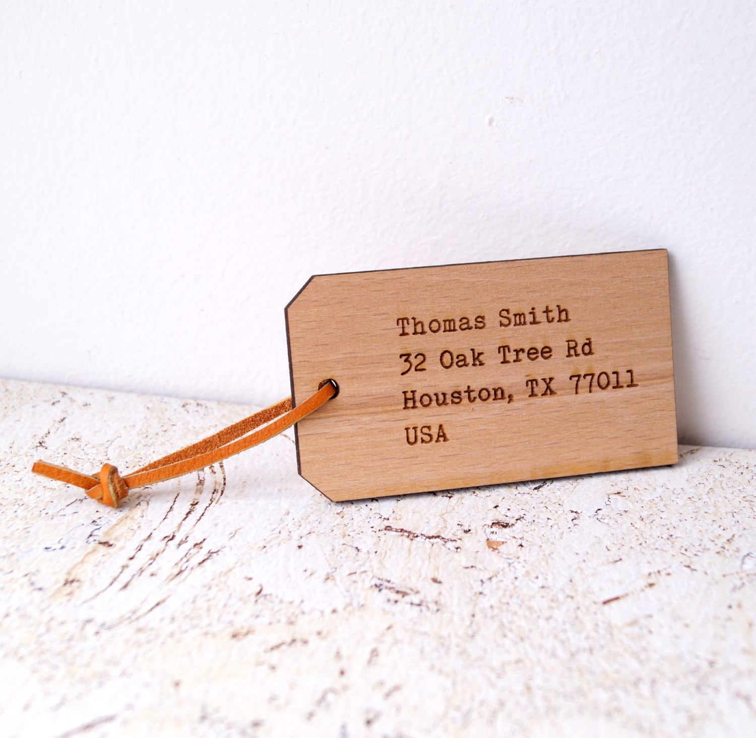 Custom Luggage Tag Personalized Wooden Laser Engraved Luggage Etsy
