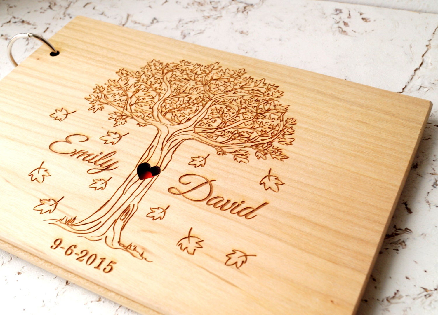 Wedding Guest Book Rustic Wooden Wedding Guest Book Album - Etsy