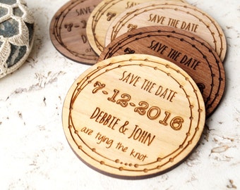 Save the date magnet, wedding save the dates, rustic save the date, wooden magnet, personalized save the date magnet, Your wood choice