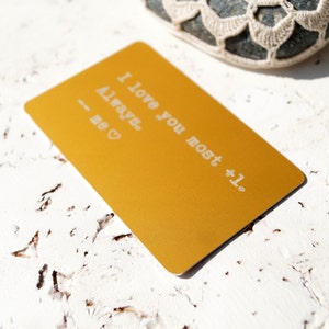 Personalized Wallet Card, Metal Wallet Insert, Custom Engraved Wallet Insert Card, Anniversary Gift, Mens Gift