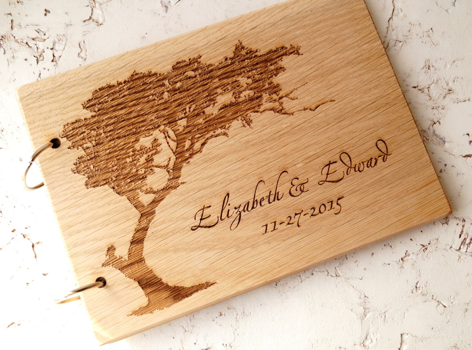 Rustic Wedding Guest Book Wooden Wedding Guest Book Album | Etsy