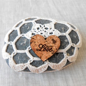 Hearts confetti, cork hearts confetti, rustic vineyard wedding table decoration - set of 100