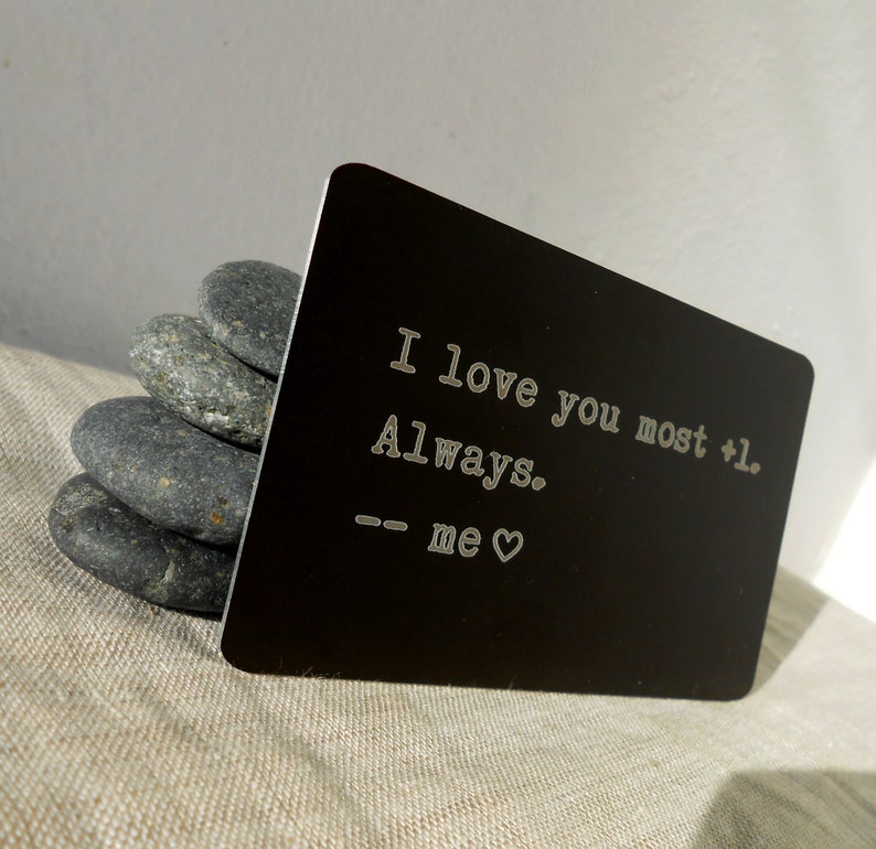 Personalized Wallet Card Metal Wallet Insert Card Engraved Etsy