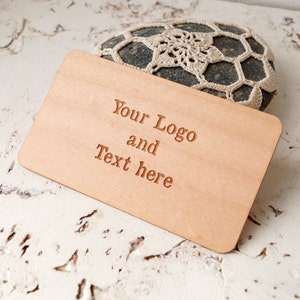 Fineer visitekaartjes, laser gegraveerd houten fineer visitekaartjes, aangepast logo en tekst visitekaartjes, esdoorn hout