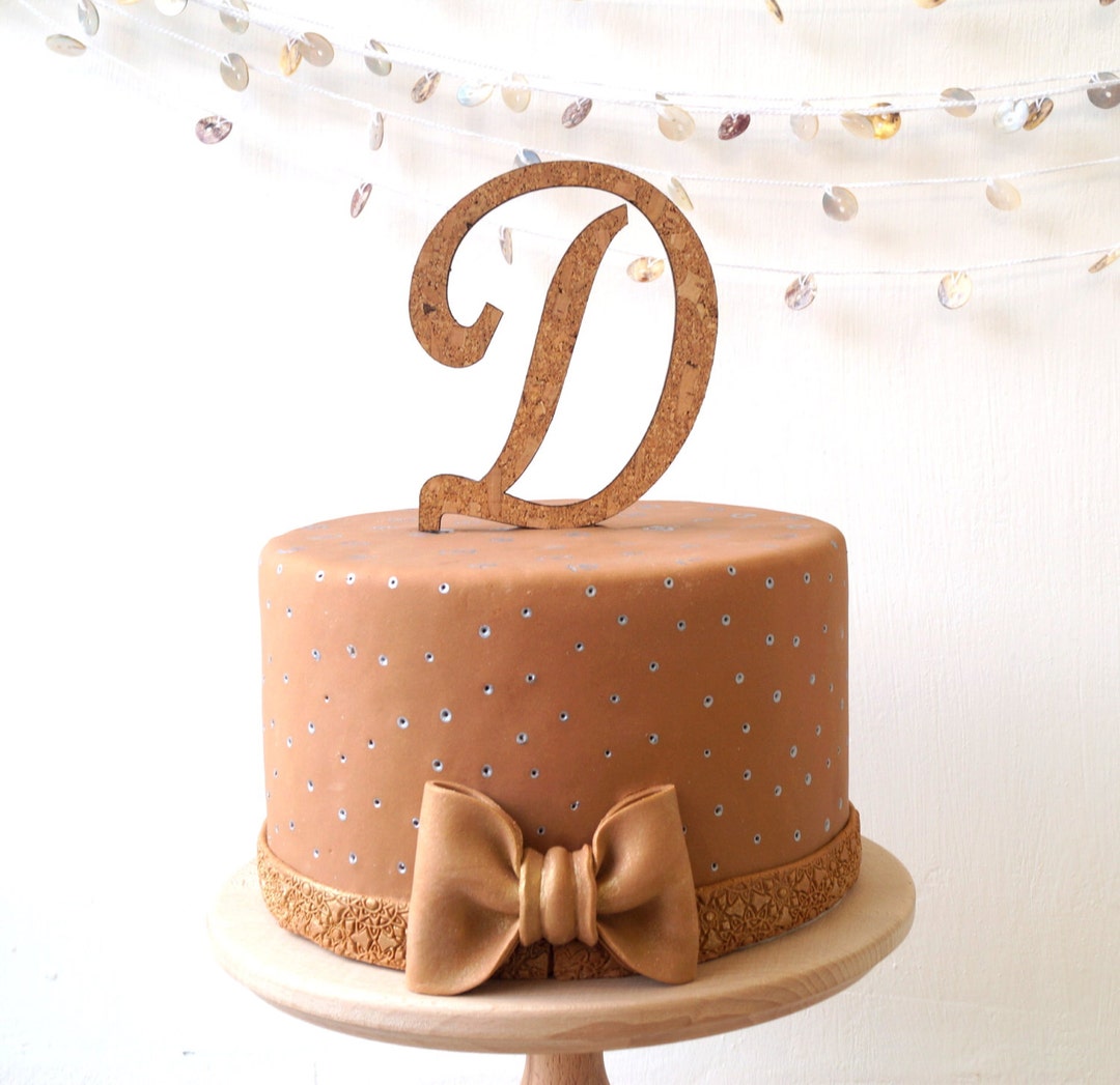 Rustic Cake Topper, Monogram Letter Cake Topper, Wedding Cake Topper ...