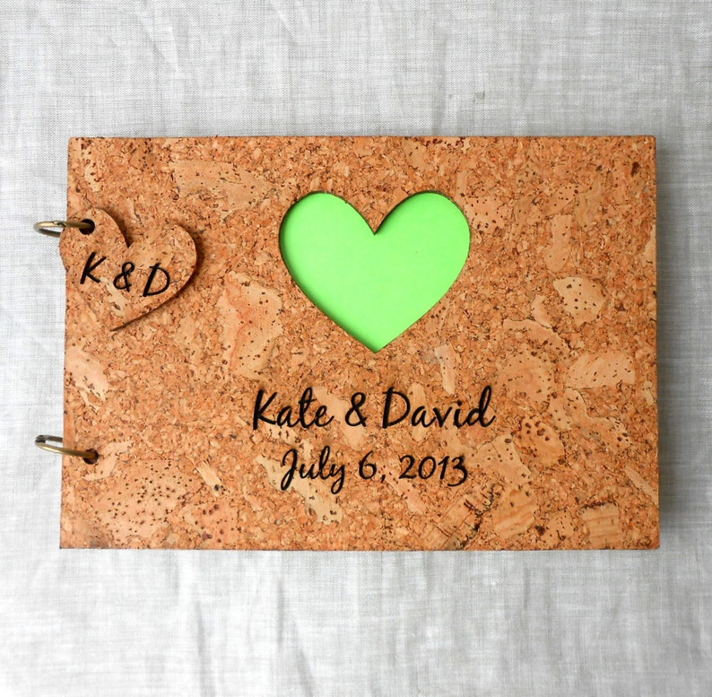 Wedding Guest Book Cork Wedding Guest Book Personalized Etsy