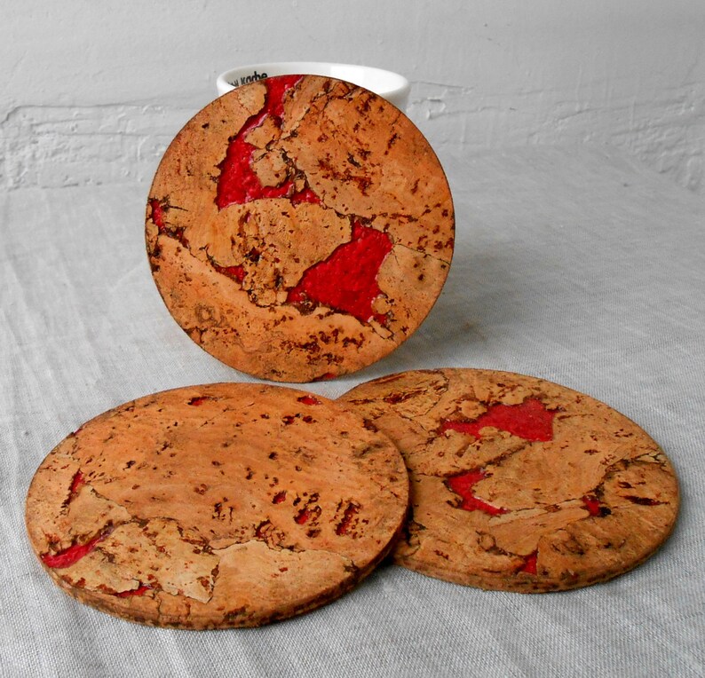 Rustic Cork Coasters Round Cork Trivets Wedding or Etsy