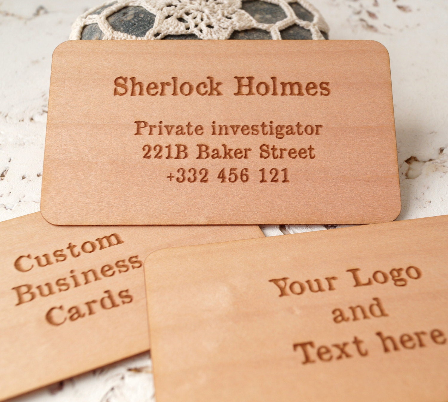 Wooden veneer business cards laser engraved business cards Etsy